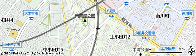 愛知県名古屋市西区上小田井2丁目周辺の地図