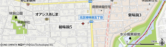 愛知県名古屋市北区楠味鋺5丁目2406周辺の地図