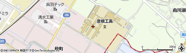 滋賀県立彦根工業高等学校周辺の地図