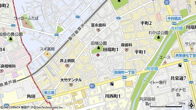 〒489-0921 愛知県瀬戸市田端町の地図