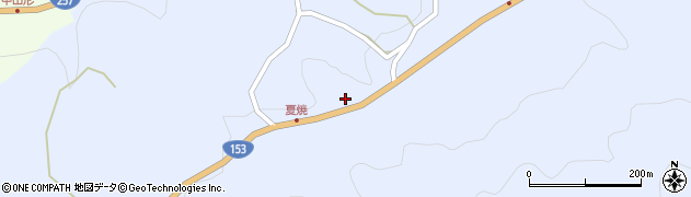 愛知県豊田市夏焼町平治洞周辺の地図