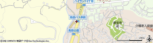 島田バス停前周辺の地図