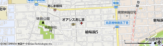 愛知県名古屋市北区楠味鋺5丁目1510周辺の地図