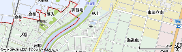 愛知県稲沢市平和町西光坊大門北28周辺の地図