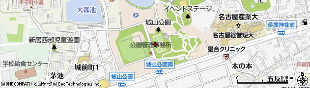 愛知県尾張旭市城山町長池下周辺の地図