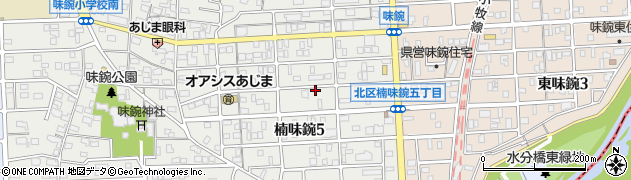 愛知県名古屋市北区楠味鋺5丁目1810周辺の地図