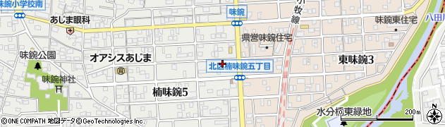 愛知県名古屋市北区楠味鋺5丁目2308周辺の地図