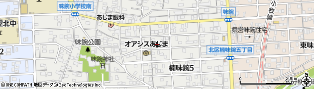愛知県名古屋市北区楠味鋺5丁目1414周辺の地図