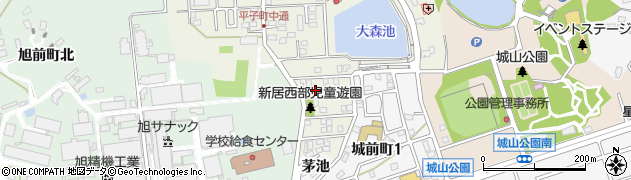愛知県尾張旭市平子町中通105周辺の地図