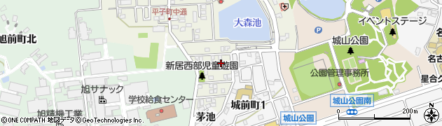 愛知県尾張旭市平子町中通100周辺の地図