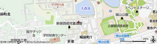 愛知県尾張旭市平子町中通97周辺の地図