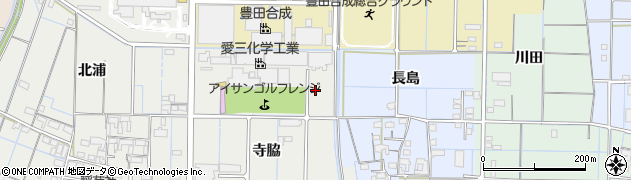 愛知県稲沢市大矢町（大矢田）周辺の地図