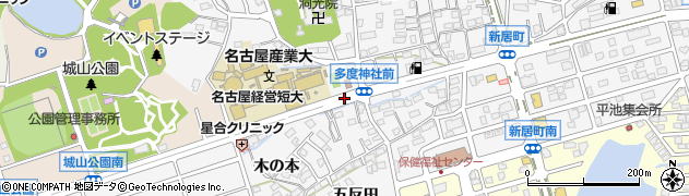名古屋産業大前周辺の地図