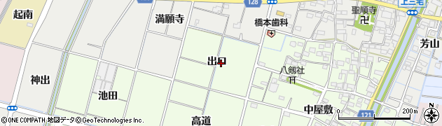 愛知県稲沢市平和町中三宅出口周辺の地図