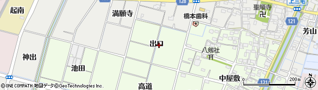 愛知県稲沢市平和町中三宅（出口）周辺の地図