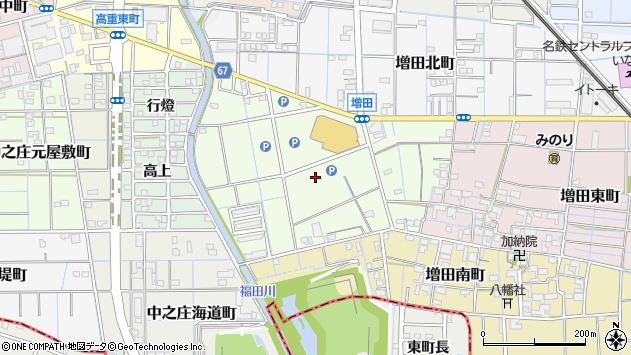〒492-8429 愛知県稲沢市増田西町の地図