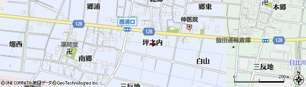 愛知県稲沢市西溝口町坪之内周辺の地図