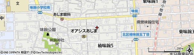 愛知県名古屋市北区楠味鋺5丁目1409周辺の地図