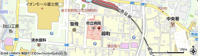 静岡県富士宮市錦町周辺の地図