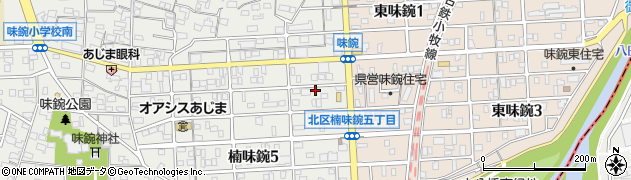 愛知県名古屋市北区楠味鋺5丁目2204周辺の地図