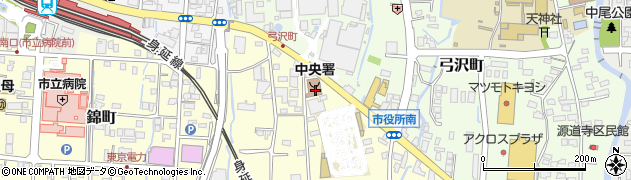 富士宮市消防本部中央消防署周辺の地図