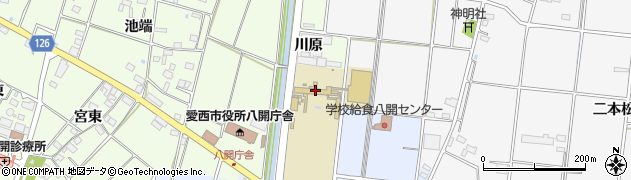 愛知県愛西市江西町（川原）周辺の地図