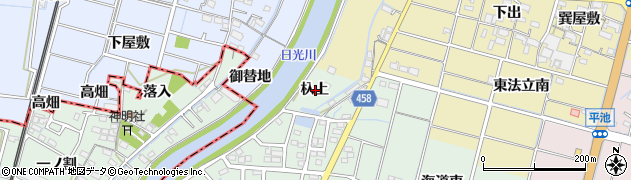 愛知県稲沢市平和町西光坊杁上周辺の地図