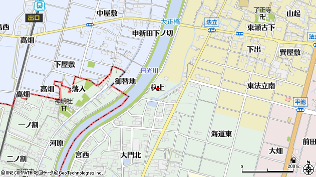 〒490-1314 愛知県稲沢市平和町西光坊の地図