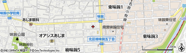 愛知県名古屋市北区楠味鋺5丁目2122周辺の地図