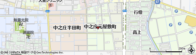 愛知県稲沢市中之庄元屋敷町周辺の地図