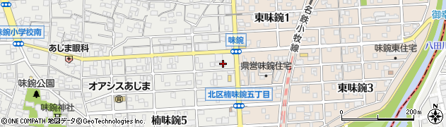 愛知県名古屋市北区楠味鋺5丁目2121周辺の地図