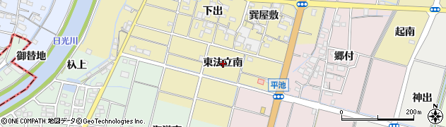 愛知県稲沢市平和町法立東法立南周辺の地図