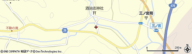 京都府京丹波町（船井郡）三ノ宮（竹屋）周辺の地図