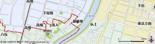 愛知県稲沢市祖父江町三丸渕（御替地）周辺の地図