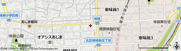 愛知県名古屋市北区楠味鋺5丁目2109周辺の地図