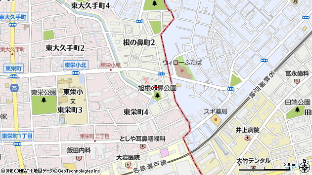 〒488-0002 愛知県尾張旭市根の鼻町の地図