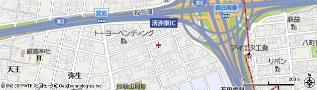 愛知県清須市朝日貝塚周辺の地図