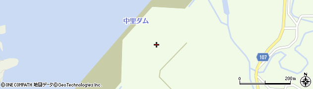 中里ダム周辺の地図