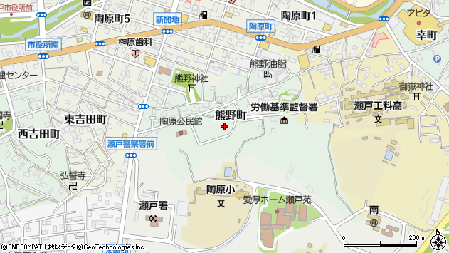 〒489-0881 愛知県瀬戸市熊野町の地図