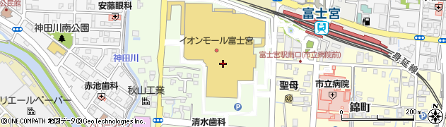 ピュアクリーニング　イオンモール富士宮店周辺の地図