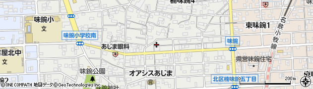 愛知県名古屋市北区楠味鋺4丁目1205周辺の地図