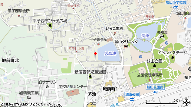 〒488-0873 愛知県尾張旭市平子町中通の地図
