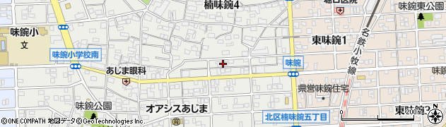 愛知県名古屋市北区楠味鋺4丁目1404周辺の地図