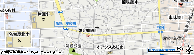 愛知県名古屋市北区楠味鋺4丁目112周辺の地図