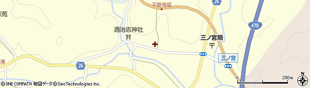 京都府京丹波町（船井郡）三ノ宮（縄手）周辺の地図