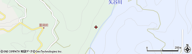矢谷川周辺の地図