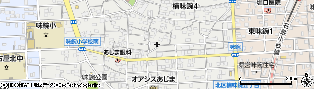 愛知県名古屋市北区楠味鋺4丁目1116周辺の地図