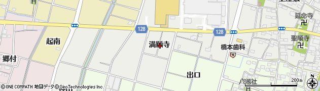 愛知県稲沢市平和町上三宅満願寺周辺の地図