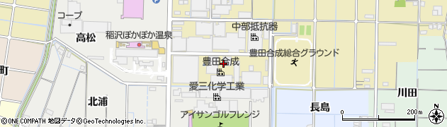 愛知県稲沢市北島町西之町周辺の地図