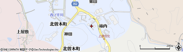 愛知県豊田市北曽木町（柿内）周辺の地図